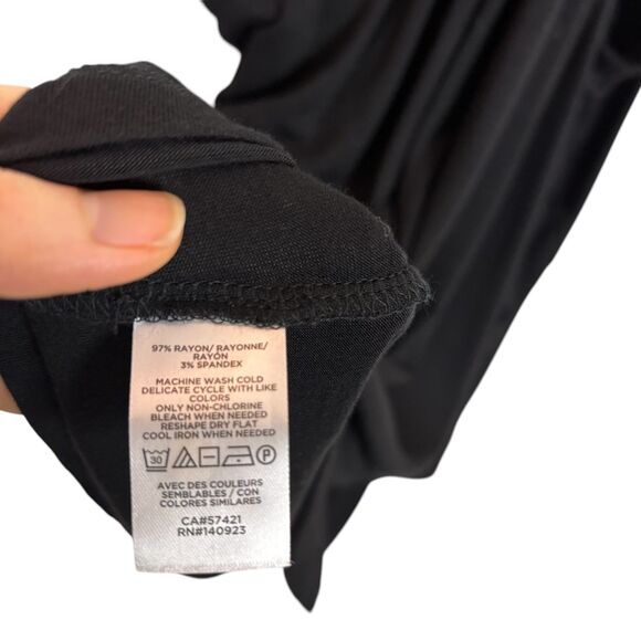 NWT Loft Plus Drape Tank Top Women's 20/22 Black - Picture 5 of 6